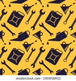 Car repair service seamless pattern. Vector illustration