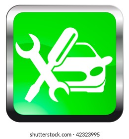 car repair services web vector glossy icon