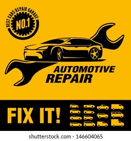 Auto Mechanics Tools Car Repair Icons Stock Vector (Royalty Free) 622910306