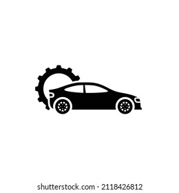 Car repair simple flat icon vector illustration. Car service icon