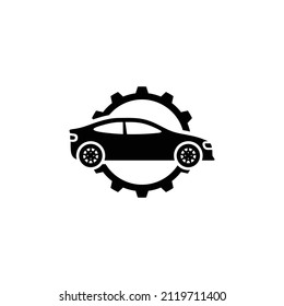 Car repair simple flat icon vector illustration. Car service icon