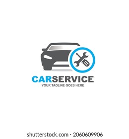 Reparación de coches simple logotipo plano ilustración vectorial