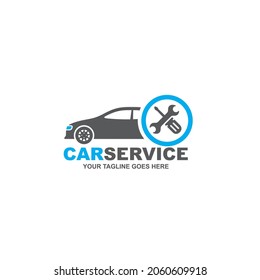 Car repair simple flat logo vector illustration
