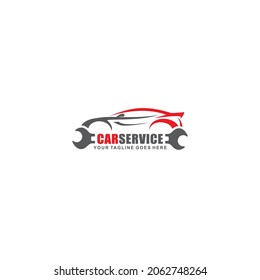 Car repair simple flat logo vector illustration