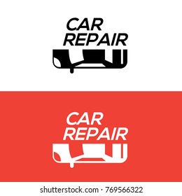 Car Repair simple vector logo design concept. Car service.