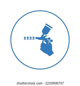 Car repair spray puller icon | Circle version icon |