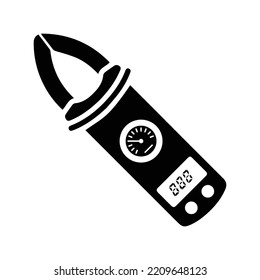 Car repair testing meter icon | Black Vector illustration |