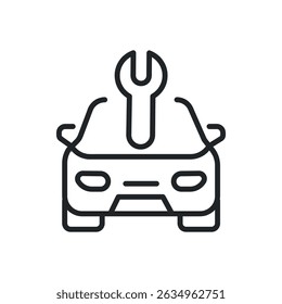 Car repair thin line icons. Perfect pixel on transparent background