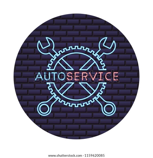 car repair tool\
crossed wrench auto\
service