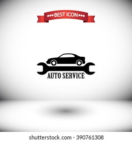 Car repair vector icon
