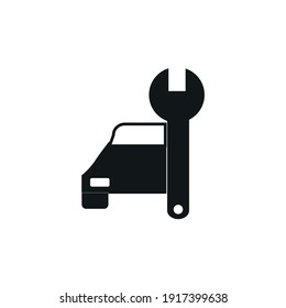Autoreparatur, Vektorsymbol. Flachdesign