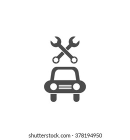 Car repair. Vector icon grey