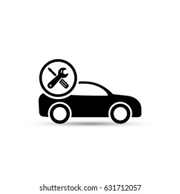 Car repair vector icon isolated on white background.