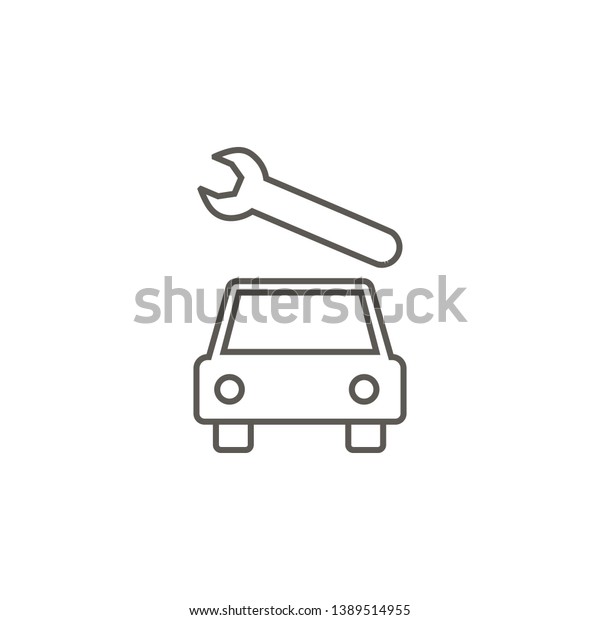 Car, repair vector icon. Simple\
element illustration from map and navigation concept. Car, repair\
vector icon. Real estate concept vector\
illustration.