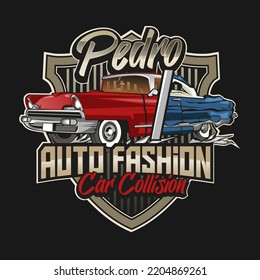 Car Repair Vintage Logo, Car Vintage logo