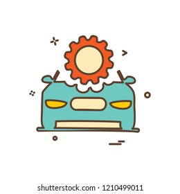 car repairing setting gear icon vector design