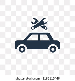 Car Repairing vector icon isolated on transparent background, Car Repairing transparency concept can be used web and mobile