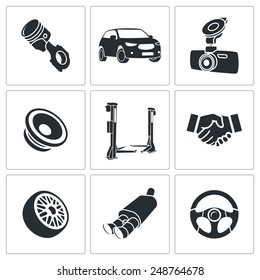 Car Repairs and Maintenance Icon set