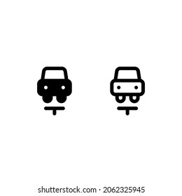 car reparation machine workshop garage Icon, Logo, and illustration Vector