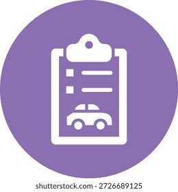 Ilustración de diseño de icono de Vector de informe de coche