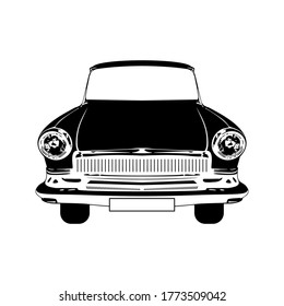 Car Retro Clipart vector Illustration