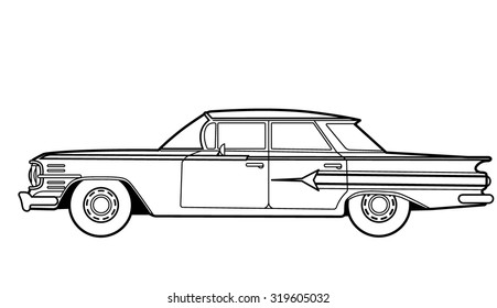 Old Car Line Drawing Images Stock Photos Vectors Shutterstock