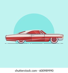 Car Retro vector flat design