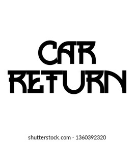 CAR RETURN stamp on white