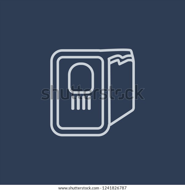 car reversing light icon. car\
reversing light linear design concept from Car parts collection.\
Simple element vector illustration on dark blue\
background.