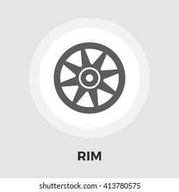 Car rim icon vector. Flat icon isolated on the white background. Editable EPS file. Vector illustration.