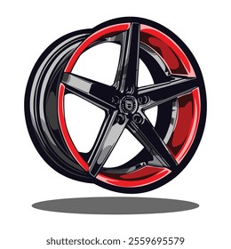 car rim illustrator vector design