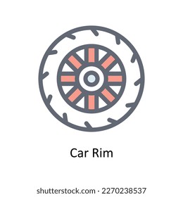 Car Rim Vector   fill outline Icons. Simple stock illustration stock