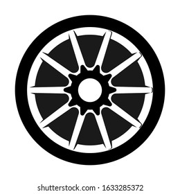 Car Rim Vector Isolated on White