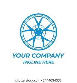 Car rim vector logo illustration