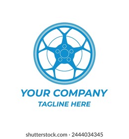 Car rim vector logo illustration