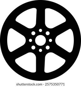 Car rims design silhouette illustration