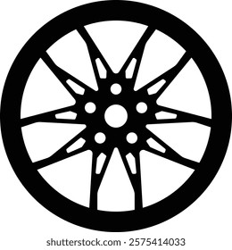 Car rims design silhouette illustration