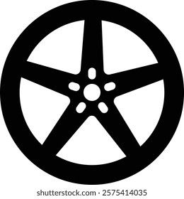 Car rims design silhouette illustration