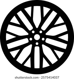 Car rims design silhouette illustration