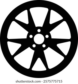 Car rims design silhouette illustration