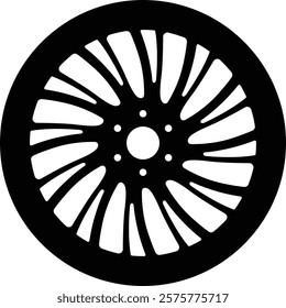 Car rims design silhouette illustration