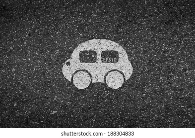 Car road and asphalt background texture with some fine grain in it of vector