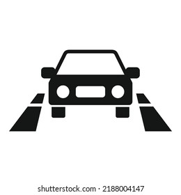 Car road icon simple vector. Vehicle service. Auto repair