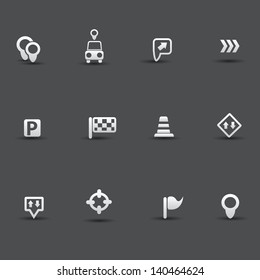 Car and road sign icons,vector