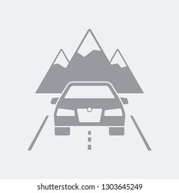 Car road trip in mountain