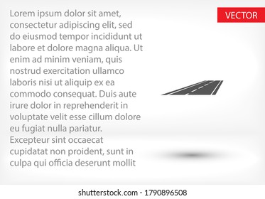icono del vector de la carretera del automóvil. Diseño plano Lorem Ipsum 