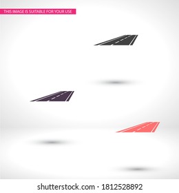 car road vector icon . Lorem Ipsum Flat Design 