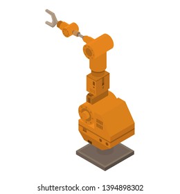 Car robot factory icon. Isometric of car robot factory vector icon for web design isolated on white background