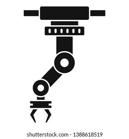 Car robot hand icon. Simple illustration of car robot hand vector icon for web design isolated on white background