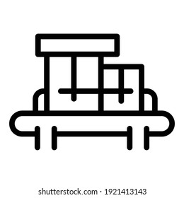 Car roof box icon. Outline car roof box vector icon for web design isolated on white background